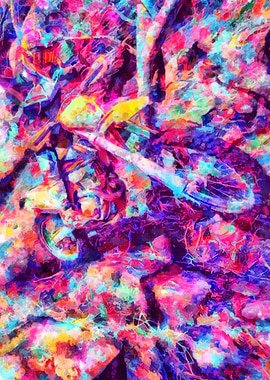 Motocross Action Poster