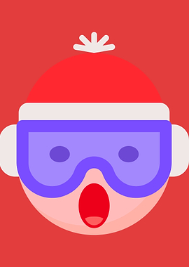 Christmas Skiing Emoji