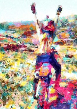 Motocross Action Poster