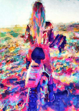 Motocross Action Poster