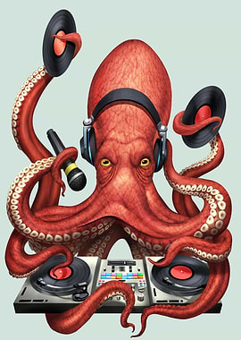 music DJ kraken octopus