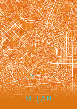 Milan Italy City Map