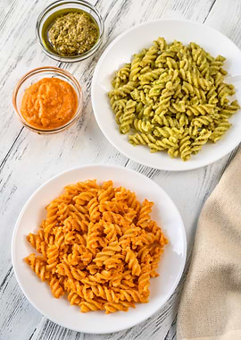 Fusilli with pesto