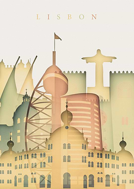 Lisbon Portugal Skyline