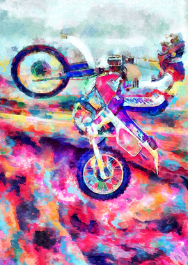 Motocross Action Poster