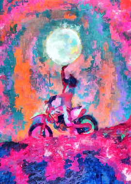 Motocross Action Poster