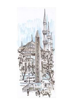City sketch Istanbul