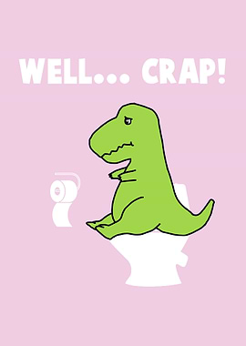 T Rex Funny Toilet Sign