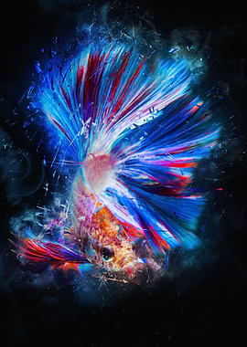 Multi Colored Betta Fish
