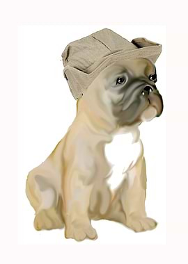 French Bulldog in Hat