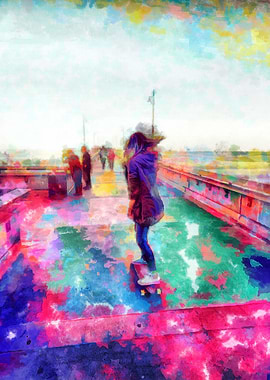 Skateboarding Poster