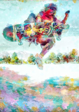 Skateboarding Poster