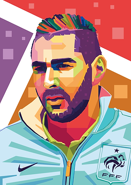 Karim Benzema Pop Art