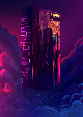 Cyberpunk Xing City Clouds