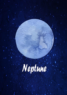 watercolor neptune planet