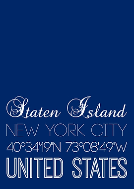 Staten Island On Blue