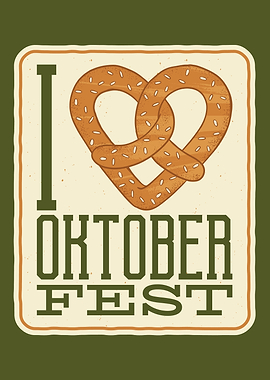 Oktoberfest pretzel heart