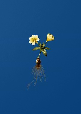 Vintage Cape Tulip on Blue