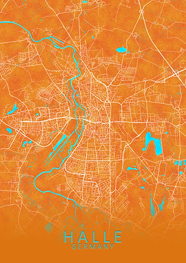 Halle Germany City Map