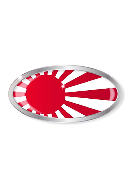 Japanese Flag Oval Button