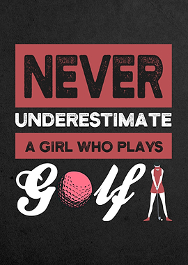 GOLF GIRL FUNNY POSTER