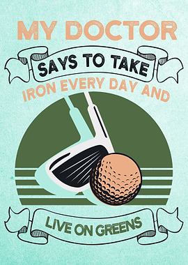 GOLFER FUNNY POSTER