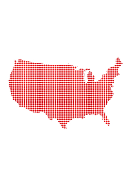 Red Dot Map of The USA