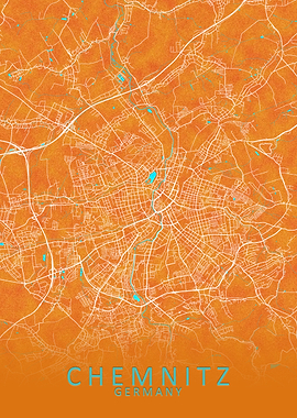 Chemnitz Germany City Map