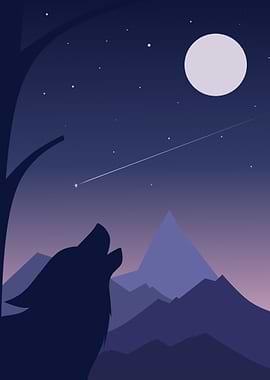 Night Mountain Landscape