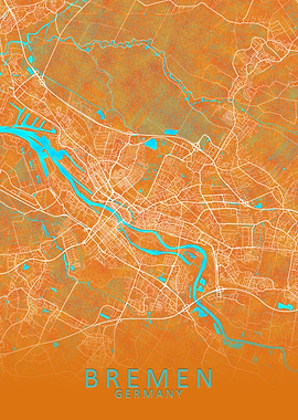 Bremen Germany City Map