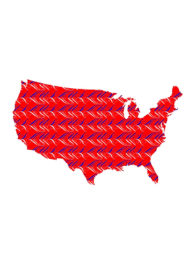 USA Text Map Background