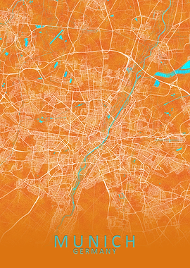 Munich Germany City Map
