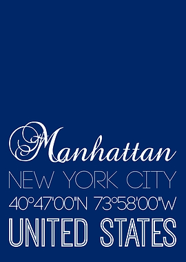 Manhattan On Blue