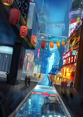 Scifi Futuristic city