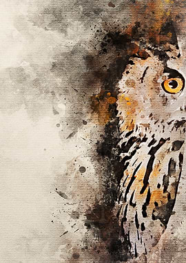 watercolor owl
