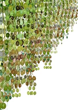 botanical dark green left