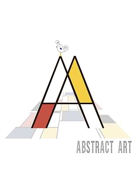 Neoplasticism Art Letter A