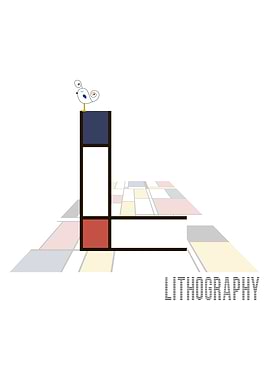 Neoplasticism Art Letter L