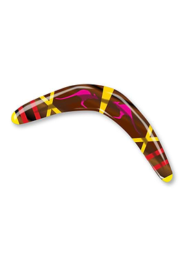 Decorated Boomerang