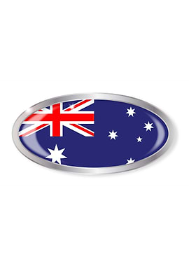 Australian Flag Oval Butto