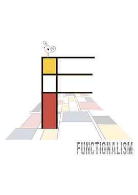 Neoplasticism Art Letter F