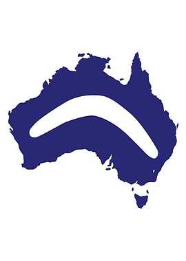 Australia With Boomerang