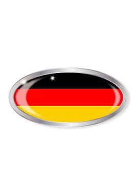 German Flag Oval Button