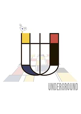 Neoplasticism Art Letter U