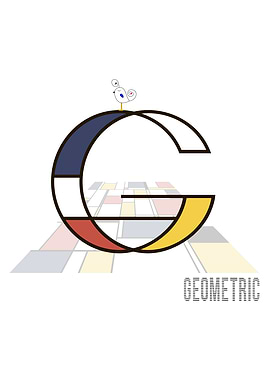 Neoplasticism Art Letter G