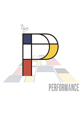 Neoplasticism Art Letter P