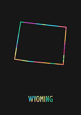 Wyoming Map Black