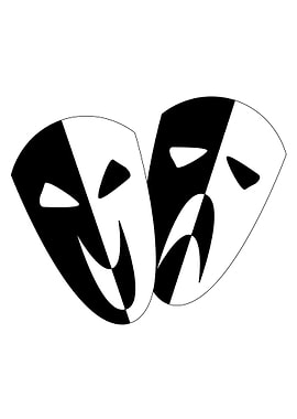 Black and White Stage Mask