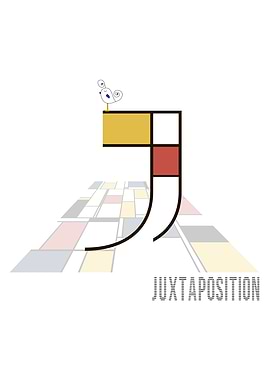 Neoplasticism Art Letter J