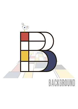 Neoplasticism Art Letter B